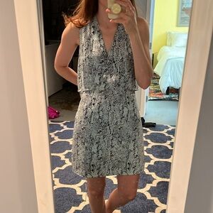 Cooper & Ella Blue snake skin print cool dress XS